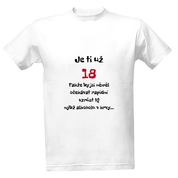Tričko s potiskem Alkohol1